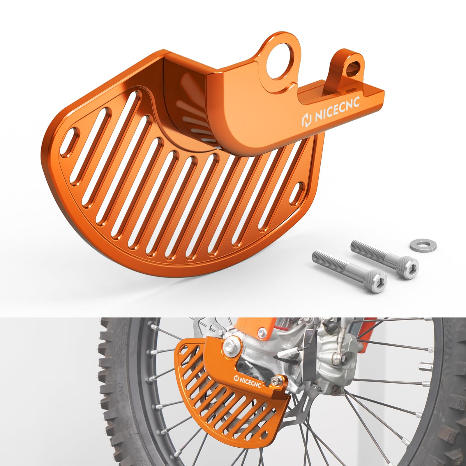 Amazon.com: NICECNC Orange Front Brake Rotor Disc Protector Cover